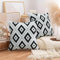 Merrycolor 2er Set Plüsch Kissenbezug 45x45cm Rechteckig Zierkissenbezug Flauschig Wolle Samt Kissenbezüge Boho Deko Kissen Sofakissen Dekokissen für Schlafzimmer Wohnzimmer Schwarz