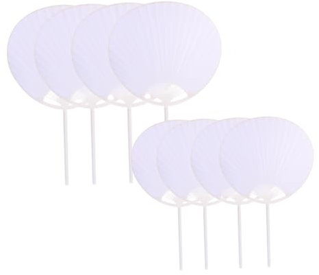 Cabilock 8St DIY-Fan Graffiti-Spielzeug für Kinder Handventilator faltbar Kinderspielzeug Spielzeuge lustiges Graffiti-Spielzeug Handfächer zum Selbermalen leer Papierfächer Papierball Weiß