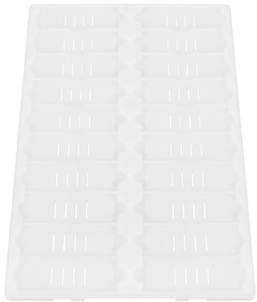 SOLUSTRE Plastic Microscope Slide Tray Microscope Slide Holder 20-slot Microscope Slide Staining Tray for Laboratory
