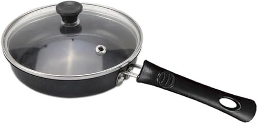 Egg Omelette Pan,6.3 Inch Non Stick Small Frying Pan, Egg Skillet, Cookware,Camping Frying Pan,Healthy Ceramic Frying Pan, Stainless Steel with Glass Lid (6.3 Inch)