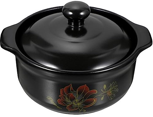 Ceramic Casserole Braiser Pan Stew Pots with Lids Home Cooking Pot Hot Pot Casserole Braising Pan with Lid Ovens Ceramic Stew Pot Kitchen Stew Pot Casserole Cooking Pot Ceramics Mikinona