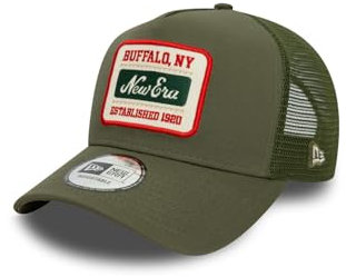 New Era A-Frame Mesh Trucker Cap - Brand Patch Oliv