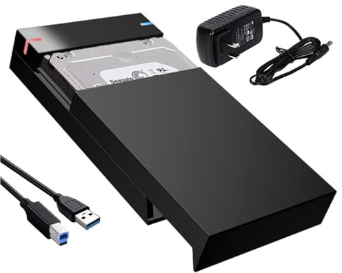 Hard Drive Case,Hard Drive Adapter,Compact External Case - High Capacity Hard Drive Case for Fast Data Transfer for Desktop PC and Laptop