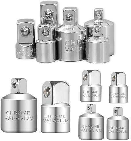 Juego de 6 adaptadores de vaso, adaptador de carraca de 3/8 a 1/2,3/8 a 1/2, carraca 1/4, juego de adaptadores de vaso para carraca, tuerca, llaves de vaso