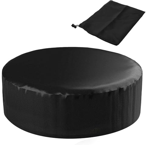 AKOLAFE Whirlpool-Abdeckung, rund, 215 x 70 cm, Thermo-Whirlpool-Abdeckungen, Schutz, 420D, vollständige Abdeckung, Lazy Spa Abdeckung, Ersatz, wasserdicht, UV-beständig, Poolabdeckungen für Badewanne