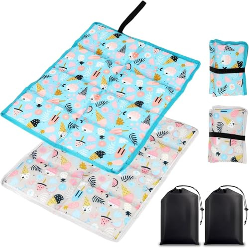 ZDNT 2Stück Sitzkissen Outdoor,35 * 45cm Extragröße Wasserdicht und Thermo Sitzunterlage Outdoor,Faltbare Sitzunterlage,für Erwachsene und Kinder, Warm,Weich und Bequem,Wandern,Camping (A)