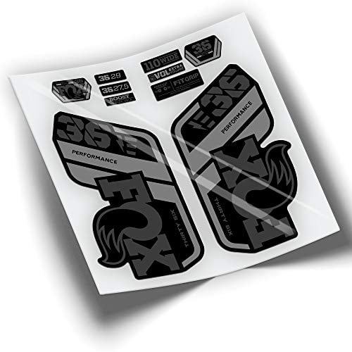 Ref: VP430 Aufkleber, kompatibel mit Fox 36 Gabel, 2021–2025, Performance, zweifarbig, MTB, Sticker, Aufkleber, Aufkleber für Mountainbikes, Grau 073