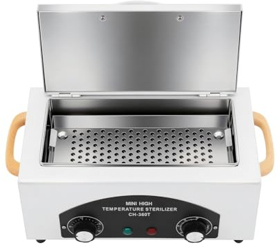 Xigner Heißluftsterilisator Desinfektion 300W 220°C - Trockene Hitze Sterilisator - Hochtemperatur Sterilisationsgerät Nagel Werkzeug Sterilisator für Friseurwerkzeuge Kosmetikwerkzeuge