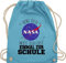 Turnbeutel Rucksack - Schulanfang & Einschulung Geschenk - Vor der Nasa muss ich erst einmal zur Schule schwarz - Unisize - Hellblau - turnsack schulbeutel mädchen 1. klasse 1 schultag weltall