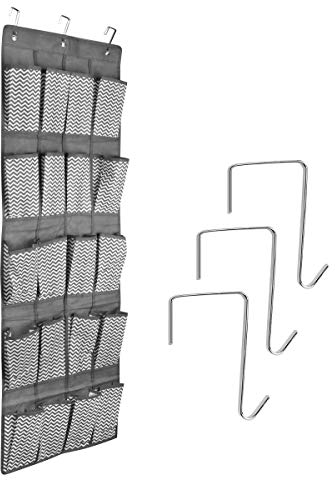 Navaris Organizador de Zapatos para Colgar - Zapatero de Tela para Puertas armarios - Almacenaje con 20 Bolsillos para Juguetes Ropa Interior