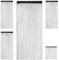 Relaxdays 4 x Fadenvorhang schwarz, kürzbar, Fadengardine, Tunneldurchzug, für Türen & Fenster, Fransenvorhang, 90x245, Black