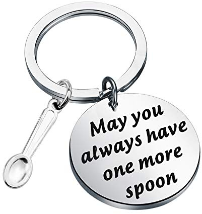 LBSBO Spoon Theory Gift Fibromyalgia Gift May You Always Have One More Spoon Keychain Chronic Illness Gift (More Spoon K)