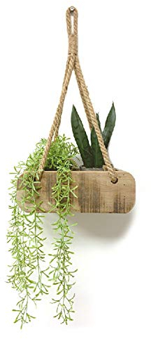 Spetebo Deko Hängeregal in Ziegelform - 28 cm/aus altem Holz - Wandregal aus recyceltem Holz Vintage