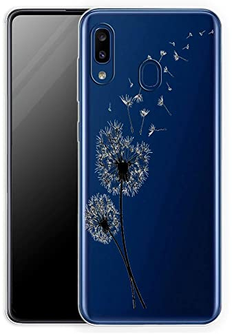 KX-Mobile Hülle für Samsung Galaxy A20e Handyhülle Schutzhülle aus weichem Silikon TPU Softcase mit Motiv 2461 Pusteblumen
