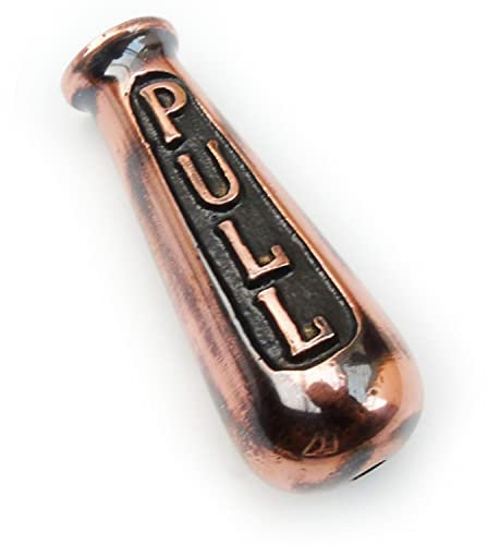 Jones & Grey - Antique Copper Solid Brass Vintage Period Style Bathroom Light Switch Pull, Black, Size 85mm long . 35mm at the widest part. (BR-IRN-40CP)