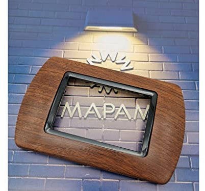 TOT ELECTRIC Placche compatibili con Bticino Living International e Light 3 4 7 posti moduli vari colori (3 posti, Legno)