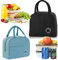 Qunkun 2 Stück Picknicktasche, Faltbar Isoliertasche, Thermotasche, Lunchtasche, Erwachsene, Kühltasche Mini, Kühlbox für Picknick, Taschenhalter Kühltasche, Picknick-Handtasche Studenten und Kinder