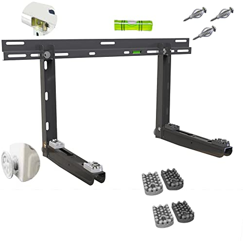 Wandkonsole GIOTTO SG-160 EVO anthrazit. Wandhalterung für schwarzes Split Klimaanlagen Aussengerät bis 160kg.