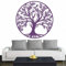 Wandtattoo - Baum des Lebens - 0 - Lebensbaum Weltenbaum - 120x120 cm - Violett - Dekoration - Wandaufkleber - für Wohnzimmer Kinderzimmer Büro Schule Firma