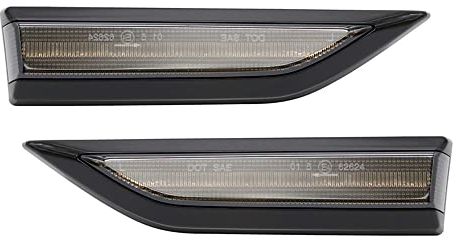 AUTO-STYLE Satz LED Seitenblinker kompatibel mit Volkswagen Caddy IV 2015-2020 - Smoke - inkl. dynamischem Lauflicht, Rauchgrau