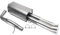 Sportendschalldämpfer DTM Sportauspuff Endschalldämpfer Stahl 2x76mm hoch rund scharf mit ABE für A4 Typ 8D B5 - Eintragungsfrei - 1034155
