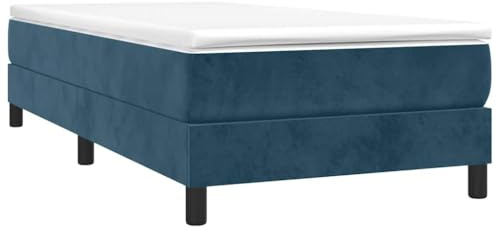 vidaXL Boxspringbettgestell Dunkelblau 90x190 cm Samt