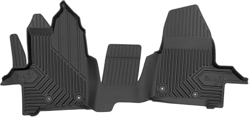 SMK Gummimatten auto fußmatten Satz passend für Ford Transit Custom I 2012-2023 Erleben Sie einen neuen Standard des Reisens mit rutschfesten auto fussmatten - Mehrjahres- auto teppiche für alle Straß