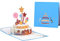 SPDYCESS 3D Pop Up Geburtstagskarte Torte, Pop Up Karte Geburtstag, Happy Birthday Karte, Jahrestag Karte, Hochzeitskarte Für Kinder Frauen Mama Papa Frau Ehemann (Stern Eiscreme Torte)