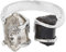 Earth Gems Jewelry Herkimer Ring Sterling Silber Ring Schwarzer Turmalin Ring Statement Ring Einzigartiger Ring Handgefertigter Ring Bestes Geschenk für Damen, Edelstein, Herkimer & schwarzer Turmalin