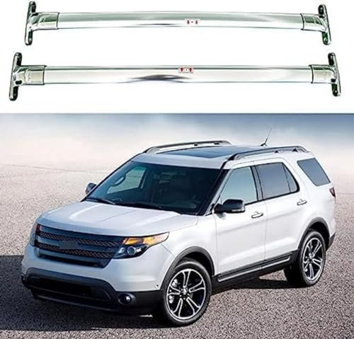 Barras portaequipajes de Techo compatibles con para Ford Explorer 2013-2018, Barras de Techo Destinado a Poner Cofres, Soportes y Escaleras