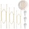lasuroa 3 Sets Plate Rack Hangers for Wall, 6/8/10 Inches W-Shaped Plate Hanging Hooks, Decorative Vertical Plate Mount Holders for Wall, Invisible Dish Stand for Display Antique Arts