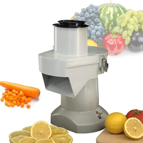Quixnova Coupe-légumes Automatique Commercial, Coupe-légumes électrique en Forme de Cube 6/8/10/13/15/22 mm, Coupe-Fruits pour Restaurants, cantines