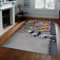 Via Vela Moderner Kleiner Teppich Banksy-Street-Art-Teppich für Wohnzimmer Schlafzimmer waschbar rutschfeste Rückseite Heimdekoration 120x180 cm