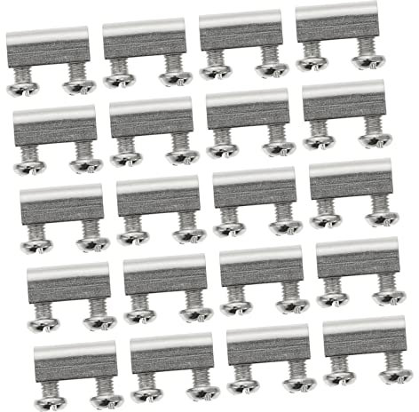 Gatuida 40sets Post Wire Rope Clamp Cable Hooks Plated Cable Clip Clamp Construction Chandelier Accessory