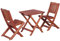 Gecheer 3-TLG.Bistro-Lounge-Set Bistro-Set Bistroset Bistrotisch Balkonset Balkonmöbel Sitzgruppe Gartenmöbel Sitzgarnitur Gartengarnitur für Kinder Massivholz Eukalyptus