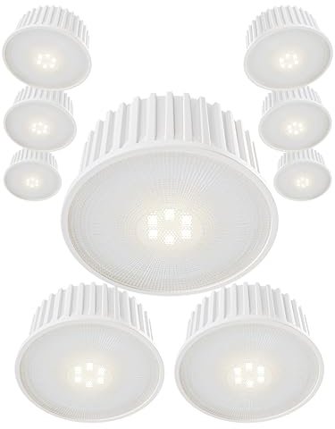 MATO 9x LED Modul 230V 5W extra flach 50mm x 22mm, 3000K warmweiß, 470lm, CRI 90, LED Leuchtmittel GU10 MR16 Ersatz für Einbaustrahler, Aufbauspot und Deckenspots