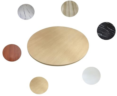 YOHIEE Vassoio Girevole In Legno Da 60-90 cm, Vassoio da Portata Rotondo con Base Silenziosa, Grande Lazy Susan Piatto di Servizio Centrotavola per Tavolo Da Pranzo(Wood,50CM/20)