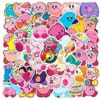 Anime Aufkleber 50 Stück Kawaii Rose Aufkleber für Wasserflasche, Computer, Handy, Telefon, Gitarre, Skateboard, Computer, Cartoon, Vinyl, wasserdicht, ästhetisch, Kinder, Erwachsene