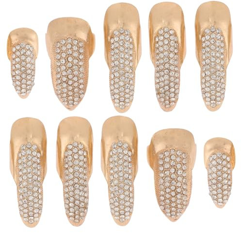 Healeved 10pièces Anneaux De Faux Ongles Pour Halloween Décorations De Claw Nail Pour Cosplay Et Festivités