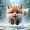 DPIDEA Fuchs Diamond Painting, Diamant Painting Bilder für Erwachsene Fuchs im Winter DIY 5D Diamant Malerei für Zuhause Dekor 30x30 cm