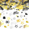 NXPUXP Confettis de 80e anniversaire,confettis joyeux anniversaire, décoration de table d'anniversaire,décoration de table,décoration de maison,fête d'anniversaire (or noir 80e)