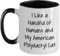 Tazza natalizia stravagante con scritta I Like A Handful Of Humans And My American Polydactyl Cat, idea regalo per gli amanti dei gatti in polidattilo americano