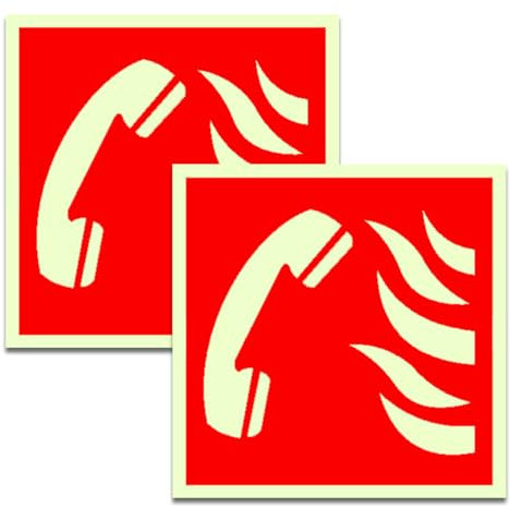 OUDQFCJ Brandschutzzeichen Löschdecke Schild Nachleuchtende Kunststoffplatte Aufkleber für einfache Montage DIN EN ISO 7010 Feuerlöschdecke Piktogramm Brandschutz (15 x 15cm)