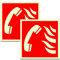 OUDQFCJ Brandschutzzeichen Löschdecke Schild Nachleuchtende Kunststoffplatte Aufkleber für einfache Montage DIN EN ISO 7010 Feuerlöschdecke Piktogramm Brandschutz (15 x 15cm)