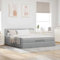Willood Boxspringbett mit Matratze & LEDs Hellgrau 180x200 cm Stoff Schlichtes Design