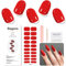 Bagavs Unghie Gel Adesive UV 20 PCS Smalto Adesivo per Unghie Strisce Gel UV (Rosso)