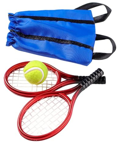 Uhngw Miniatur -Tennisschläger und Ballset, Miniatur -Tennis -Set - Miniatur -Tennisschläger und Ballmodell | Landschaftshandwerksprojektdekoration für Schreibtisch -Regaldekoration