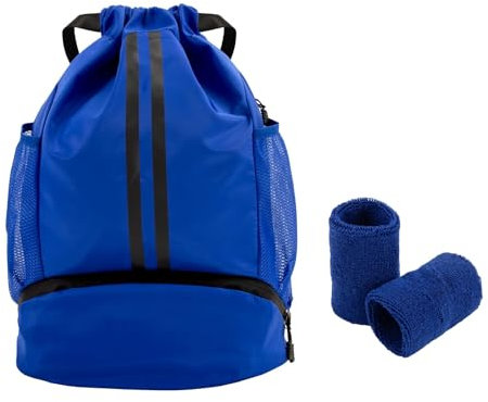 Turnbeutel Sportrucksack Sporttasche Sportbeutel mit Kordelzug,Wasserfest Fussball Rucksack Fußballtasche Sport Große Rucksäcke für Damen Herren Mädchen Junior jungen Kinder.Inklusive Schweissband