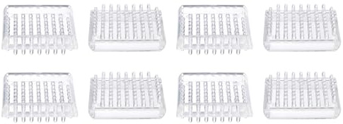 PATIKIL Square Spike Carpet Protector, 8 Pcs Plastic Furniture Caster Cups for Furniture Legs Sofas Tables Chairs Home Office Use, Clear