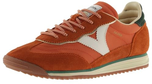 victoria Low-Top Saturno Nylon & Farbige & Spaltleder Teile & Gezahnte Sohle 1158101 für Damen Naranja 39
